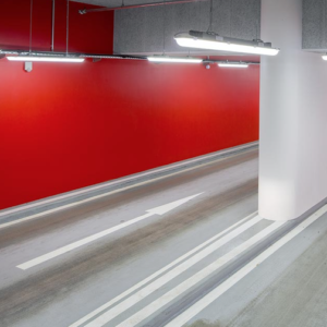 illustration éclairage parking LED Trilux